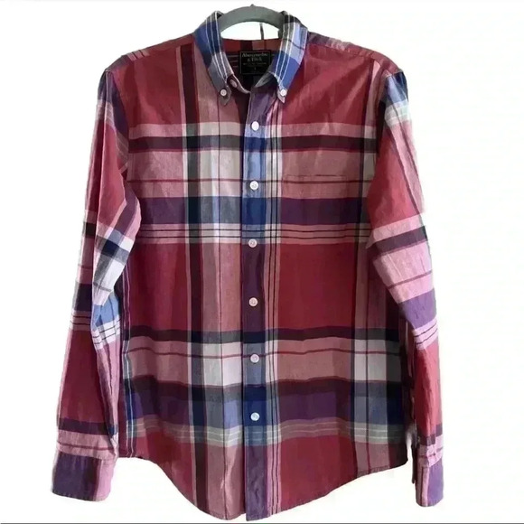 Abercrombie And Fitch Men’s Plaid Button Down Shirt - Small - Picture 1 of 4